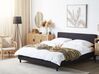 Łóżko tapicerowane 160 x 200 cm czarne FITOU_709830