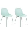 Set of 2 Dining Chairs Mint Green MILACA_868232