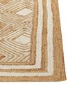 Teppich Jute beige 300 x 400 cm geometrisches Muster Kurzflor MENGEN_885040