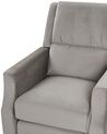 Velvet Recliner Chair Grey EGERSUND_794196