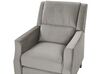 Velvet Recliner Chair Grey EGERSUND_794196