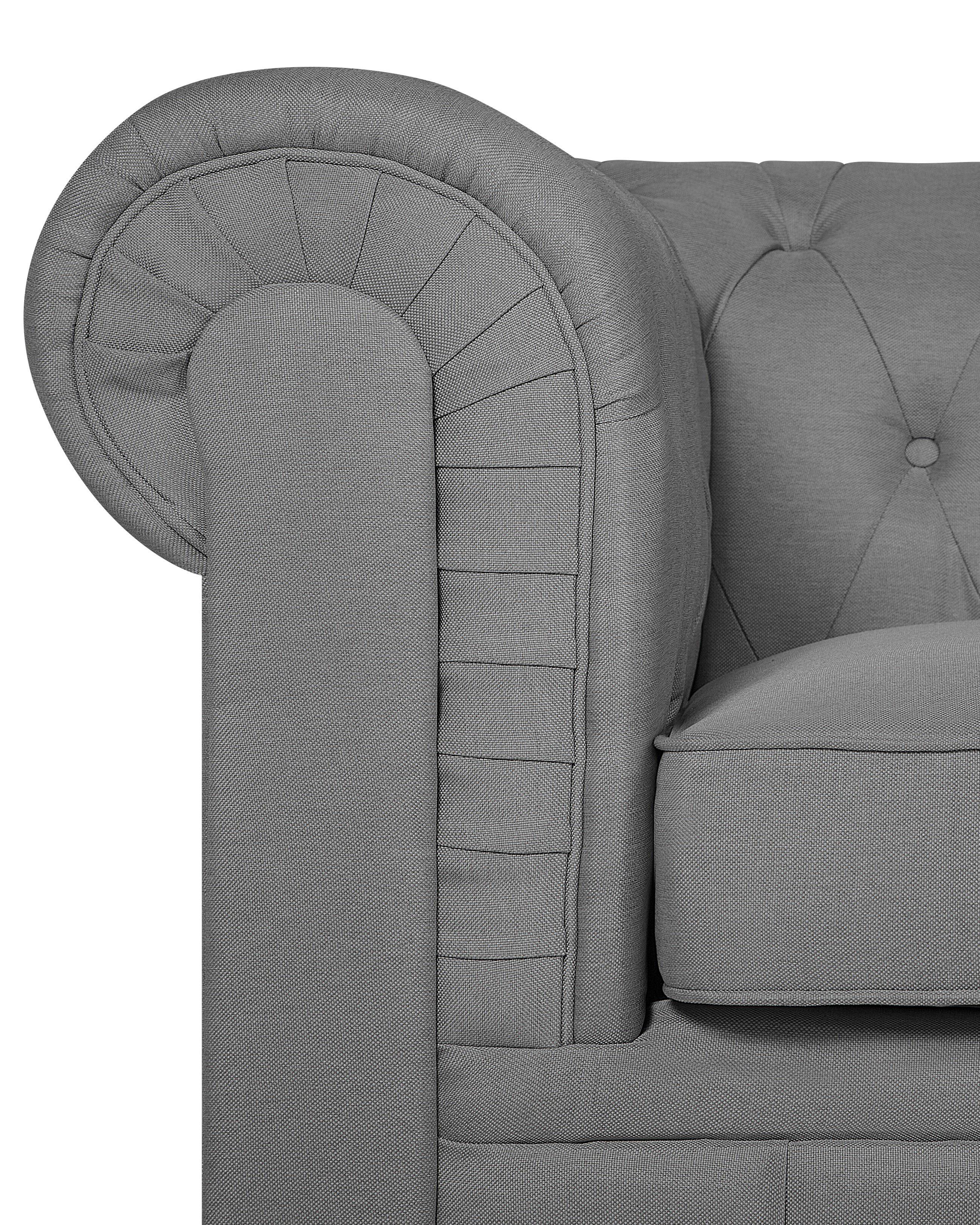 Fotel duży szary CHESTERFIELD