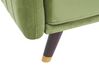 Velvet Fabric Sofa Bed Olive Green SENJA_850536