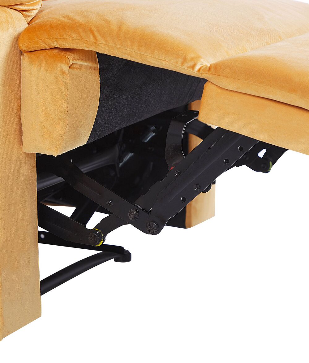 Velvet Recliner Chair Yellow ESLOV Beliani.fr