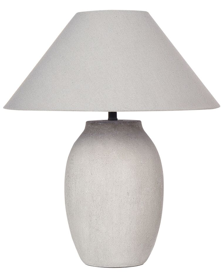 Bordslampa keramik grå GRALIWDO_898185