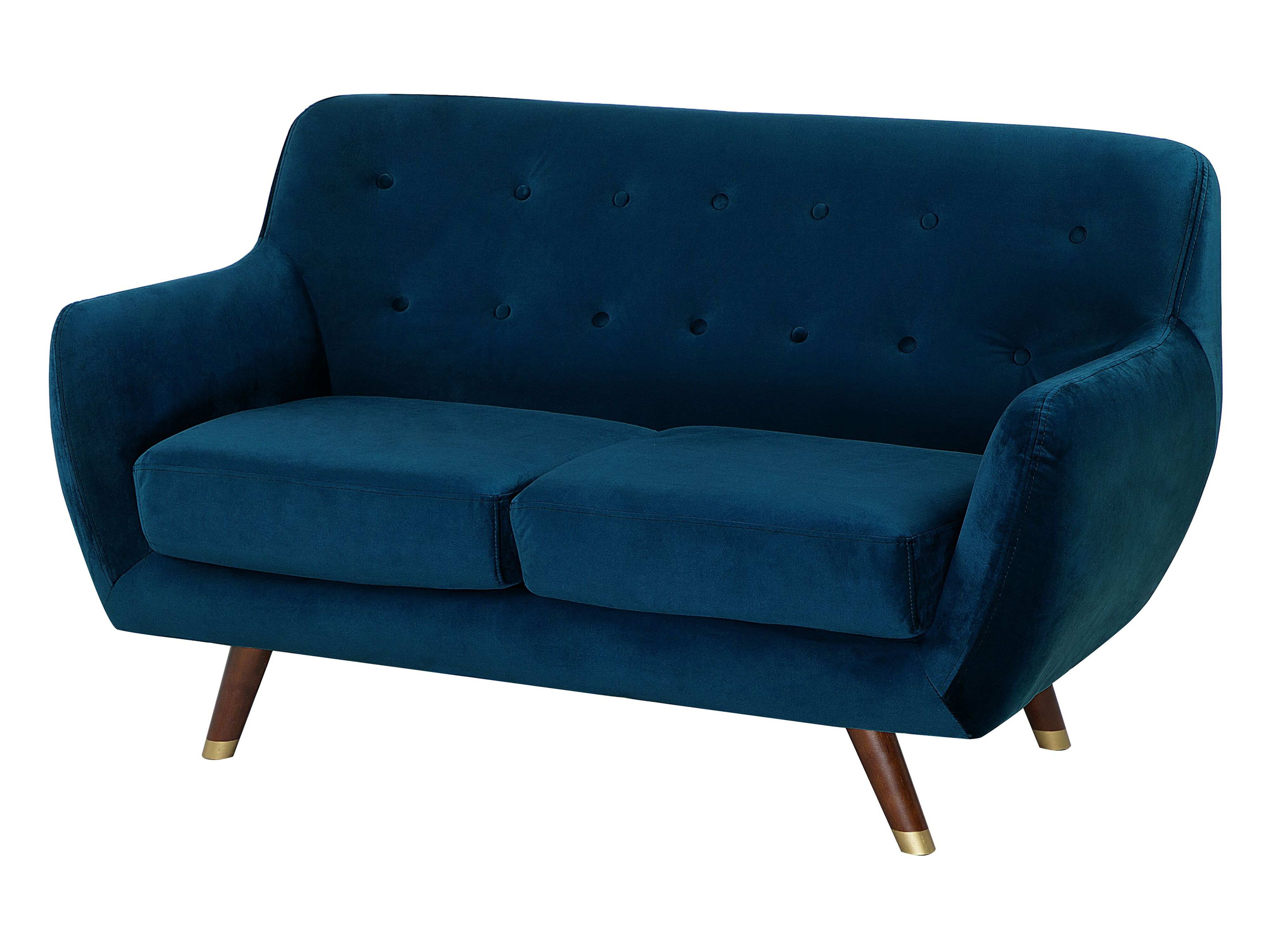 2 Seater Velvet Sofa Navy Blue BODO Beliani.hu