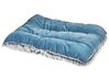 Velvet Dog Bed 90 x 60 cm Blue ERGANI_826444