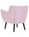  Fabric Armchair Pink with Black DRAMMEN_797502