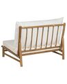 Zestaw 2 foteli bambusowych jasne drewno z białym TODI_872768