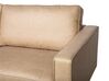3 Seater Faux Leather Sofa Beige SAVALEN_723710