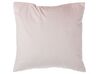 Set of 2 Velvet Cushions Leaf Pattern 45 x 45 cm Pink FREESIA_771524