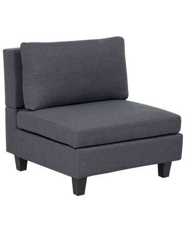 Módulo de cadeira de 1 lugar em tecido cinzento escuro UNSTAD