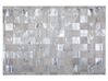 Teppich Kuhfell beige / silber 140 x 200 cm Patchwork Kurzflor YAZIR_850982