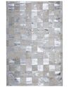 Teppich Kuhfell beige / silber 140 x 200 cm Patchwork Kurzflor YAZIR_850982