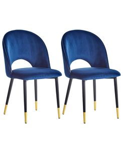 Tuoli sametti sininen 2 kpl MAGALIA