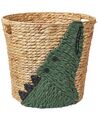 Water Hyacinth Wicker Crocodile Basket Natural LOXTON_893156