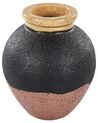 Vase décoratif en terre cuite 31 cm noir et rose DAULIS_850409