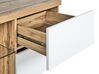 Mueble TV madera clara/blanco 160 x 40 cm FARADA_828704