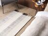 Teppich Wolle cremeweiß 80 x 150 cm Streifenmuster Kurzflor EMIRLER_847151