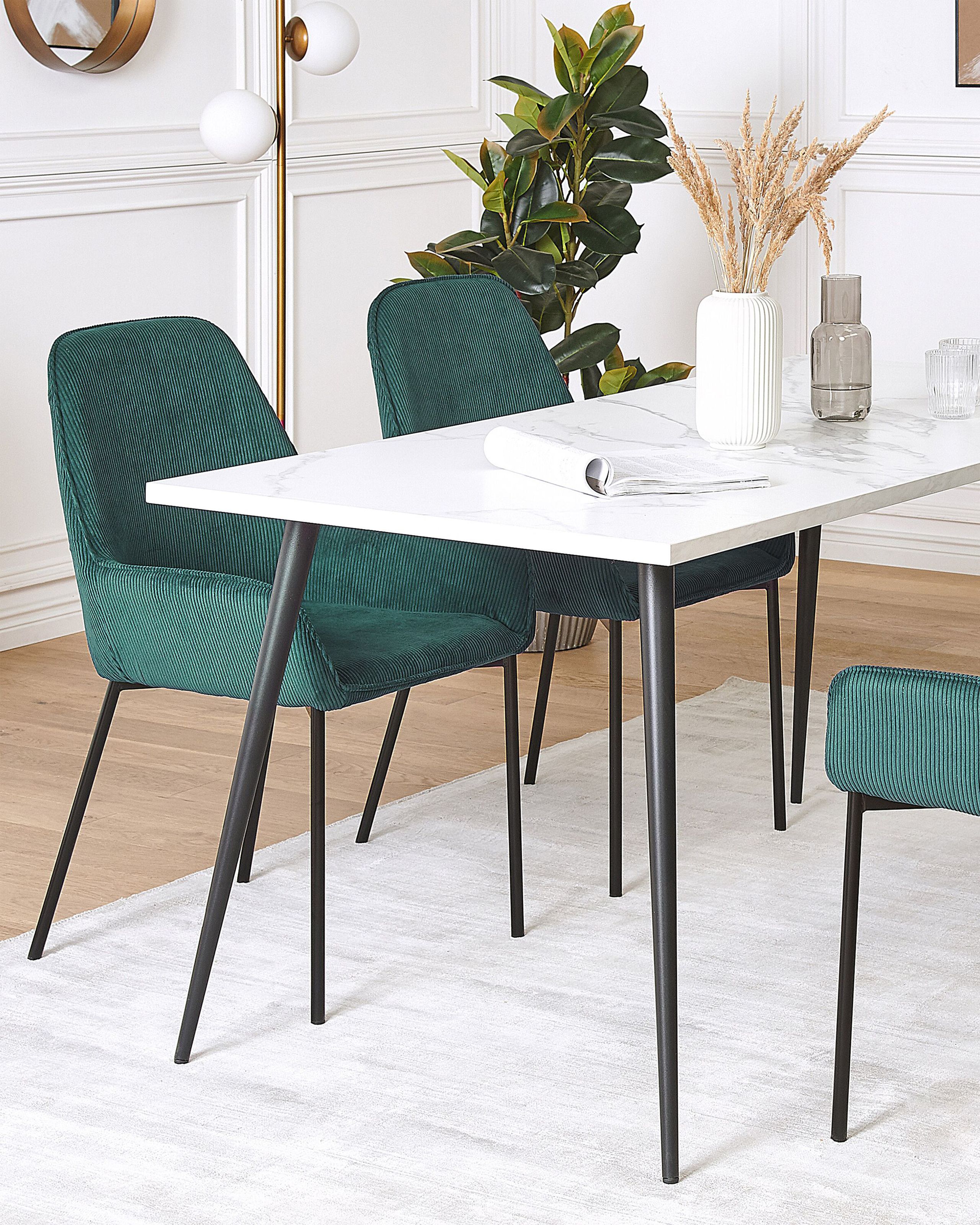 Conjunto de 2 cadeiras de jantar verde LOVERNA