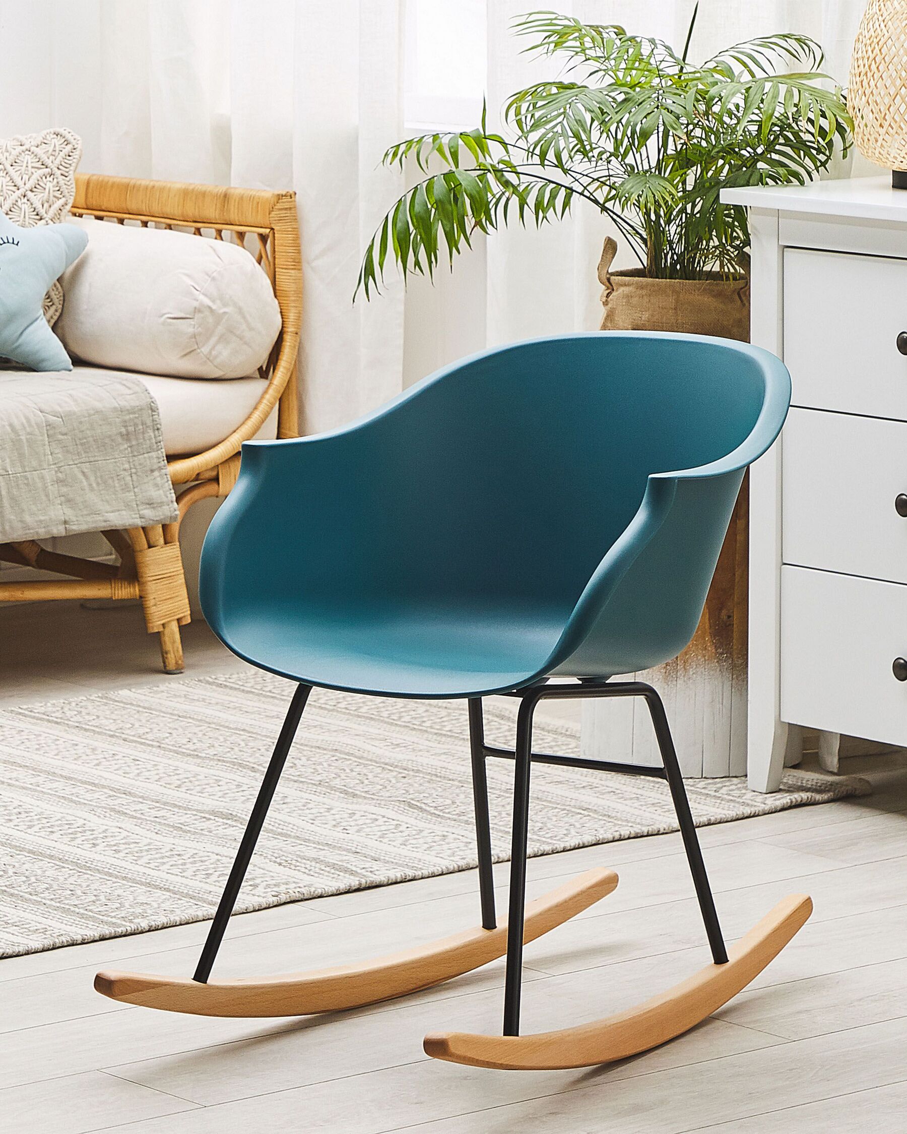 Emerald green online rocking chair