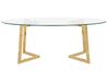 Glass Top Coffee Table Gold FRESNO_733043