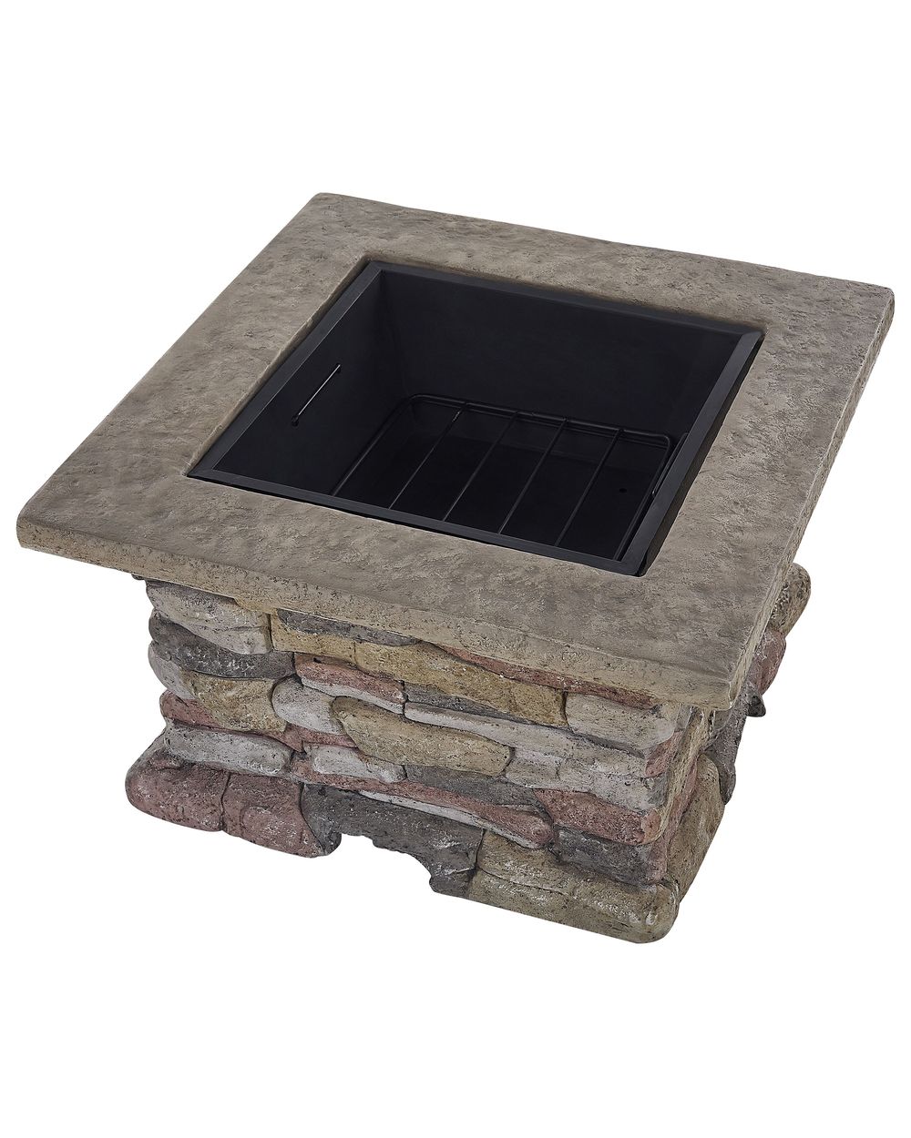 Feuerstelle hellgrau Leichtbeton rechteckig KELUD | Beliani.at