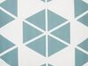 Set di 2 cuscini da esterno motivo geometrico bianco e blu 45 x 45 cm RIGOSA_776280