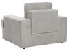 Conjunto de sofás 5 lugares em tecido cinzento claro ALLA_893889