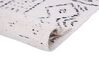 Teppich Wolle weiß / schwarz geometrisches Muster 160 x 230 cm Kurzflor ALKENT_852384