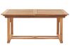 Záhradný rozkladací stôl z akáciového dreva 160/220 x 90 cm svetlé drevo JAVA_767693