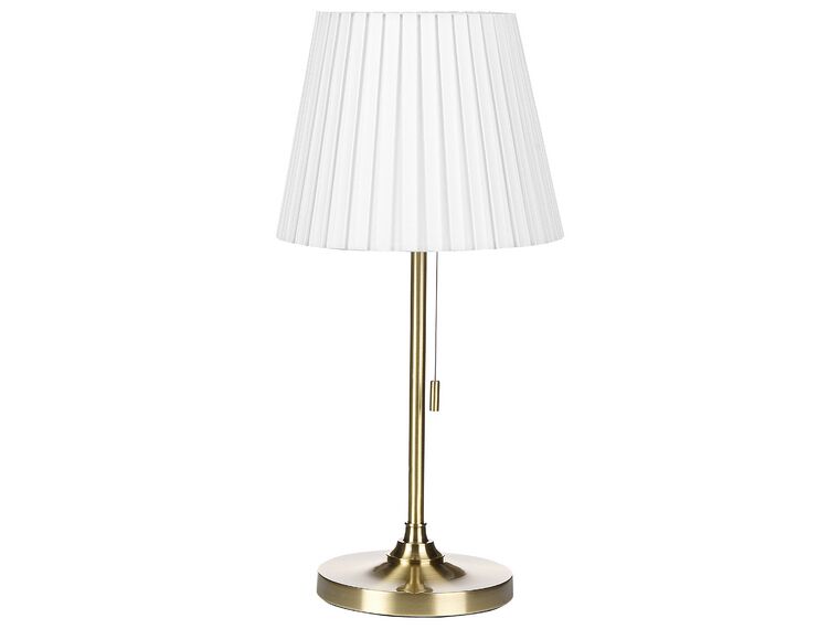 Stolní lampa mosazná/bílá TORYSA_851525