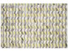 Tæppe 160x230 cm grå/gul læder BELOREN_743490