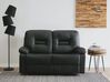 2 Seater Faux Leather Manual Recliner Sofa Black BERGEN_707981