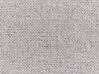 Banco de poliéster gris claro/madera clara 122 cm ELYRIA_869148