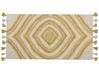 Teppich Baumwolle beige / gelb 80 x 150 cm abstraktes Muster BINGOL_848789