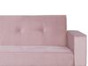 Sofá cama de terciopelo rosa VISNES_730087