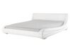 Kožená posteľ biela 160 x 200 cm AVIGNON_522318