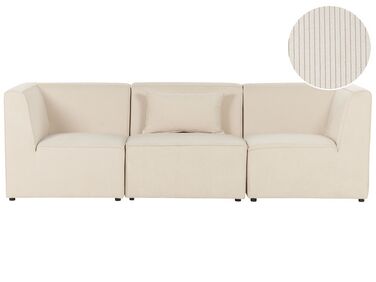 3-Sitzer Sofa Cord hellbeige LEMVIG