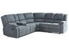 Corner Fabric Manual Recliner Sofa Grey ROKKE_799620