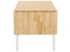 Mesa de refeição extensível em madeira clara e pés brancos 120/160 x 75 cm LOUISIANA_697825