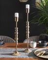 Set of 2 Metal Candlesticks Gold SALAMINA_787615