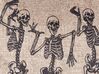 Dekokissen Skelett-Motiv Samtstoff beige 45 x 45 cm 2er Set MORTESTI_830106