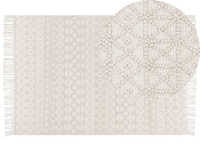 Tapis en laine 160 x 230 cm beige clair ALUCRA_856177