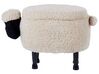 Fabric Storage Animal Stool Beige SHEEP_852406