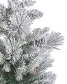 Vianočný stromček v jutovom vrecku so svetielkami 90 cm zelený MALIGNE_832050