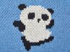 Sada 2 bavlnených vankúšov s motívom pandy 45 x 45 cm modrá TALOKAN_905433