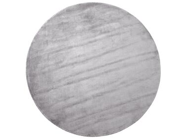 Okrúhly viskózový koberec ⌀ 140 cm svetlosivý GESI II