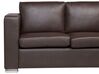 Conjunto de sofás com 6 lugares em pele castanha HELSINKI_740934