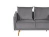 2-Sitzer Sofa Samtstoff grau mit goldenen Beinen MAURA_789158